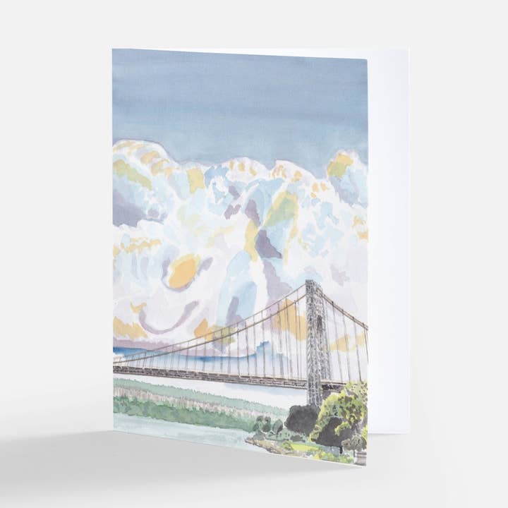 Art By Francis - Wholesale Everyday Greeting Card - Notecards - Clouds and Bridge (4-pack)0