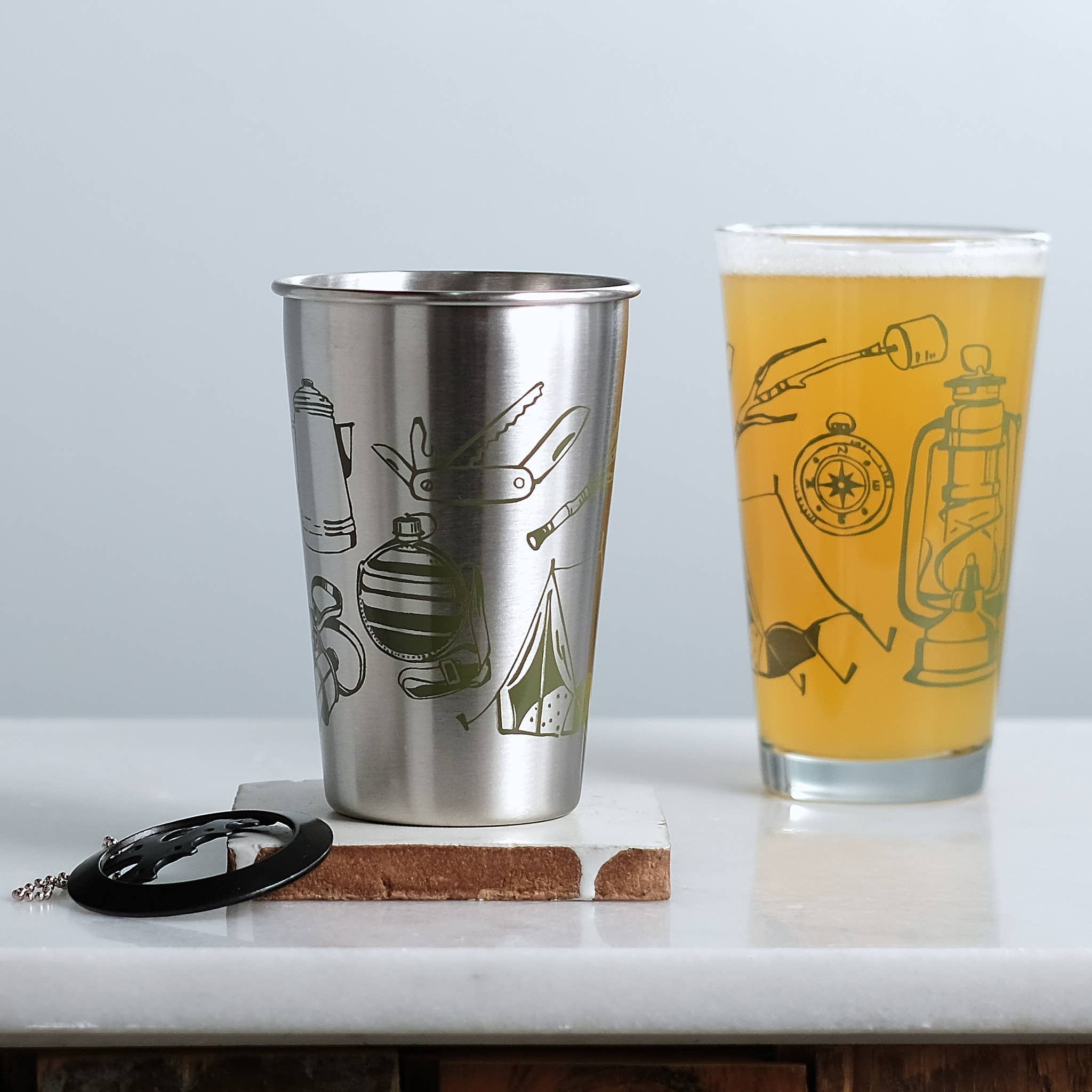 Vital Industries - Wholesale Insulated Mug/Tumbler - Camping Tools Equipment Stainless Steel Metal Pint Tumbler5