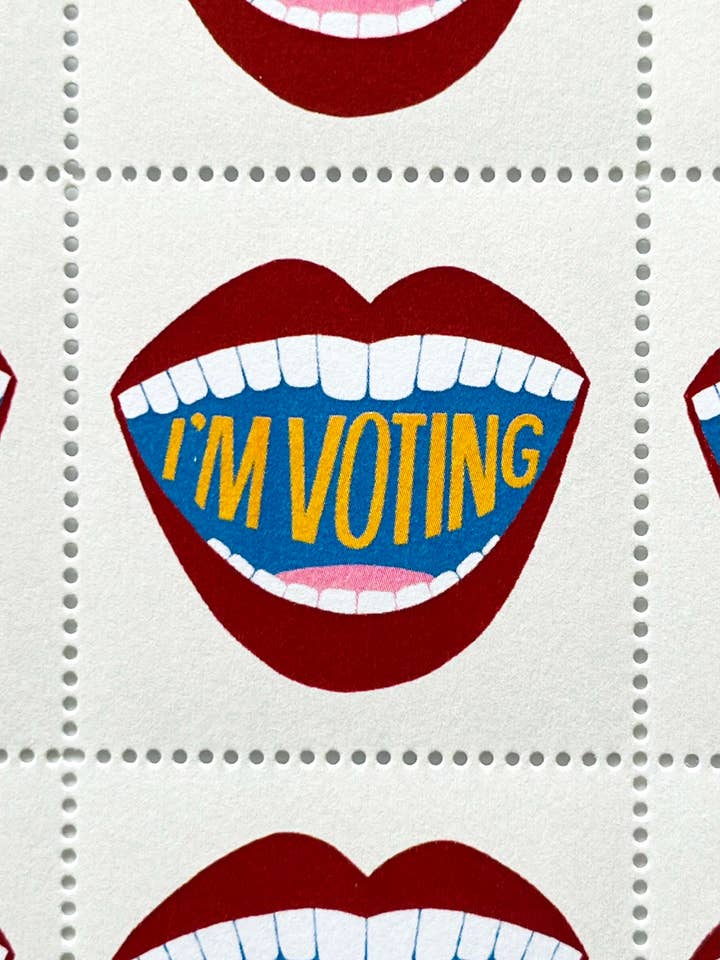 I'm Voting by Lisa Congdon for wholesale by The Portland Stamp Company