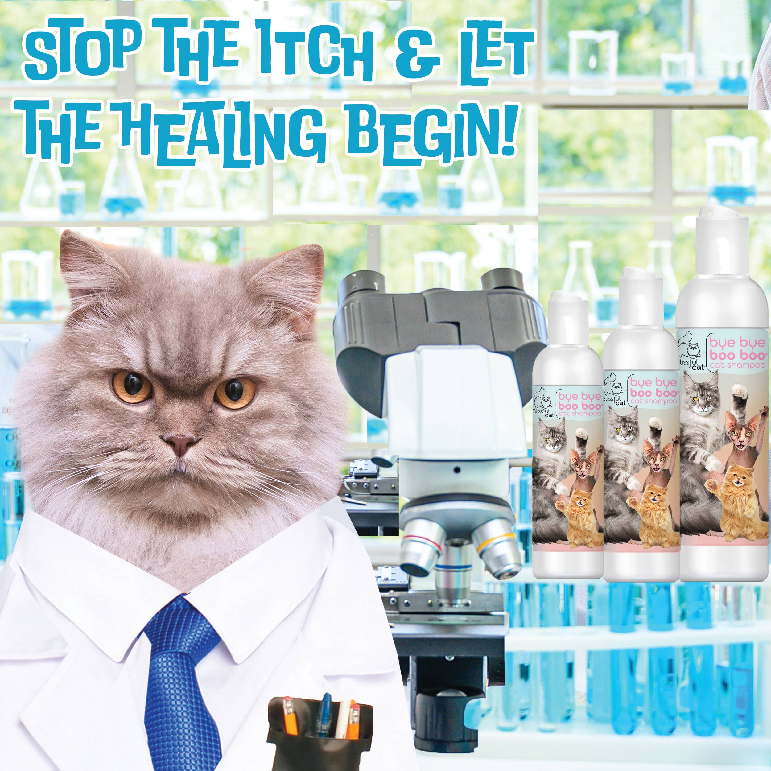 The Blissful Dog – wholesale Pet grooming tool – Cat – The Blissful Cat Bye Bye Boo Boo Cat Shampoo9