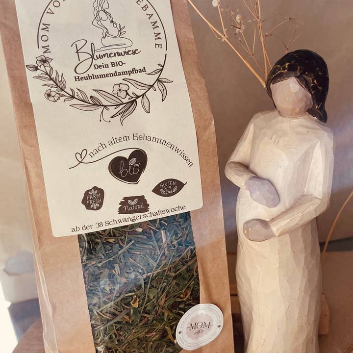 Mom- von deiner Landhebamme - Vendita all'ingrosso Tisana per l'allattamento - Premaman - Flower Meadow - Bagno a vapore con fiori di fieno biologico per preparazione al parto