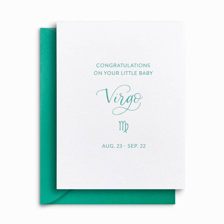 Welkom Baby - Zodiac Cards - Maagd voor wholesale door Annabel Reese