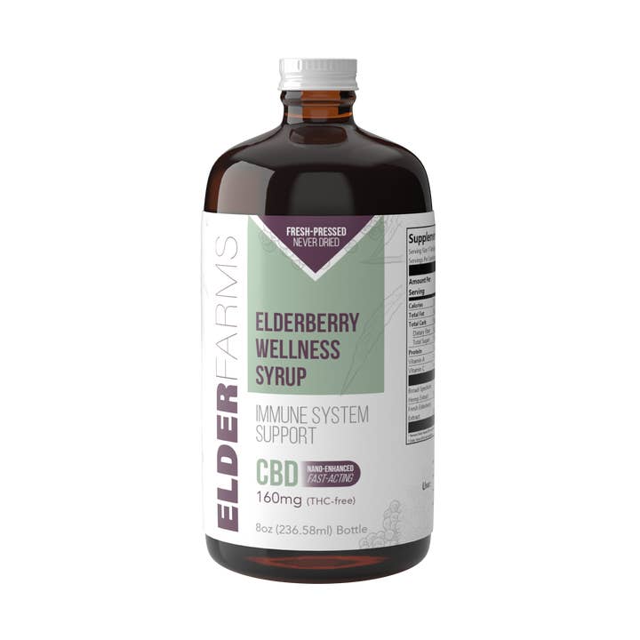 Elderberry Wellness Syrup (8oz) for wholesale by Elder Farms