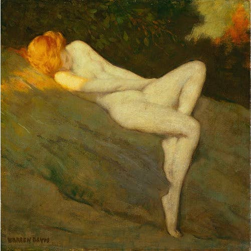 Sleeping Nude (tra il 1910 e il 1915 circa) per la vendita all'ingrosso da parte di Rock Paper Scissors Wall Art