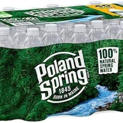 EcoQuality - Vente Eau plate - Lot de 40 bouteilles d'eau de source Poland Spring