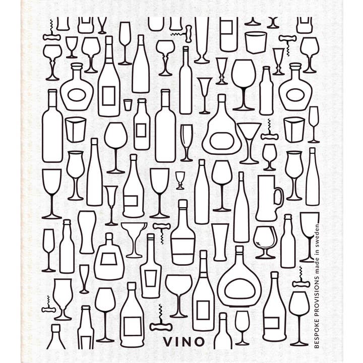 Bespoke Provisions - Wholesale Dishcloth - Vino Swedish Dishcloth - Reusable Sponge Cloth