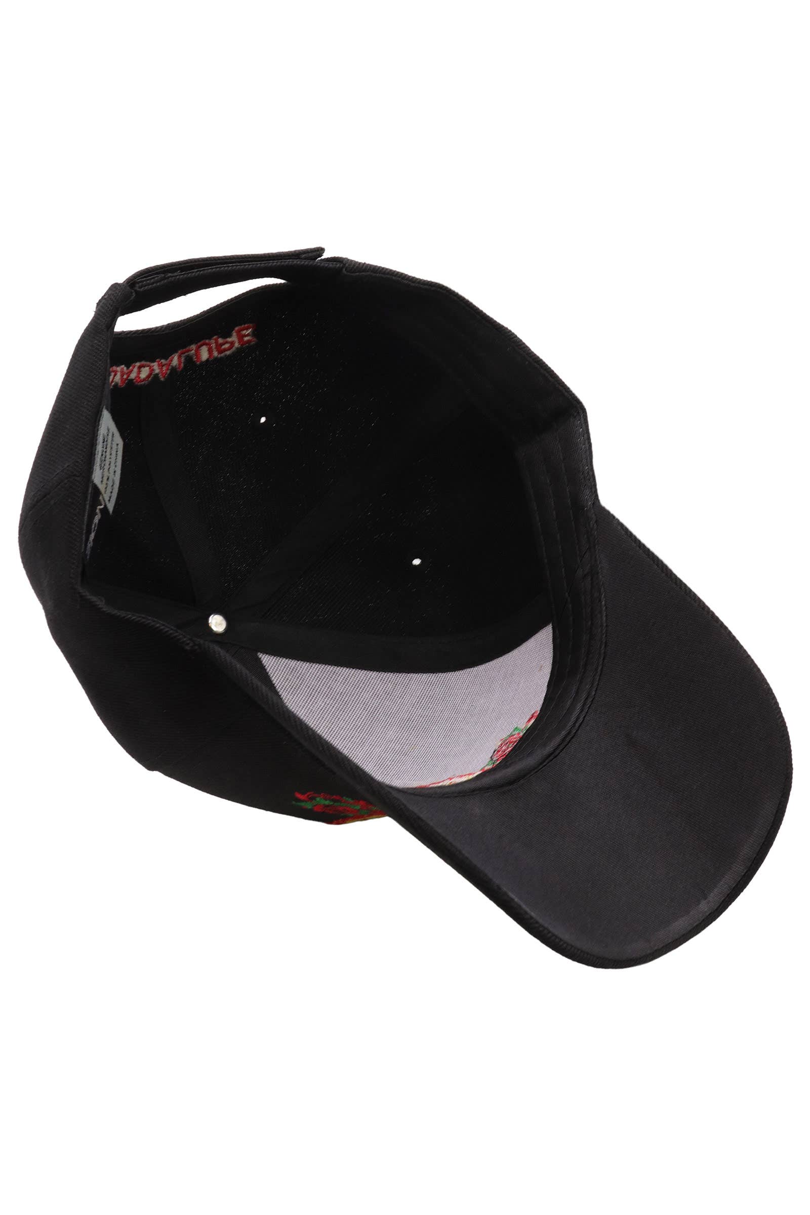 NOIR Casquette de baseball acrylique avec fermeture Velcro Guadalupe en vente sur Faire4