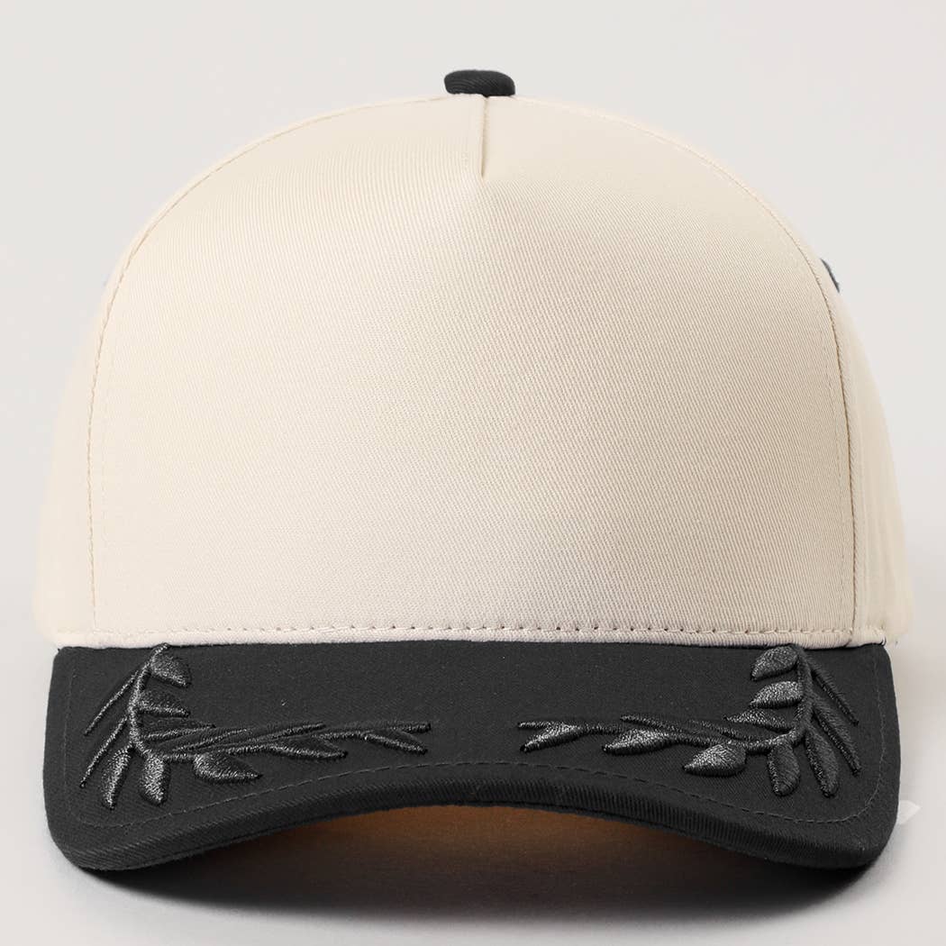 Fashion City - Wholesale Trucker Hat - Unisex - Plain Two Tone Canvas Cotton Bay Leaf Trucker Hat2