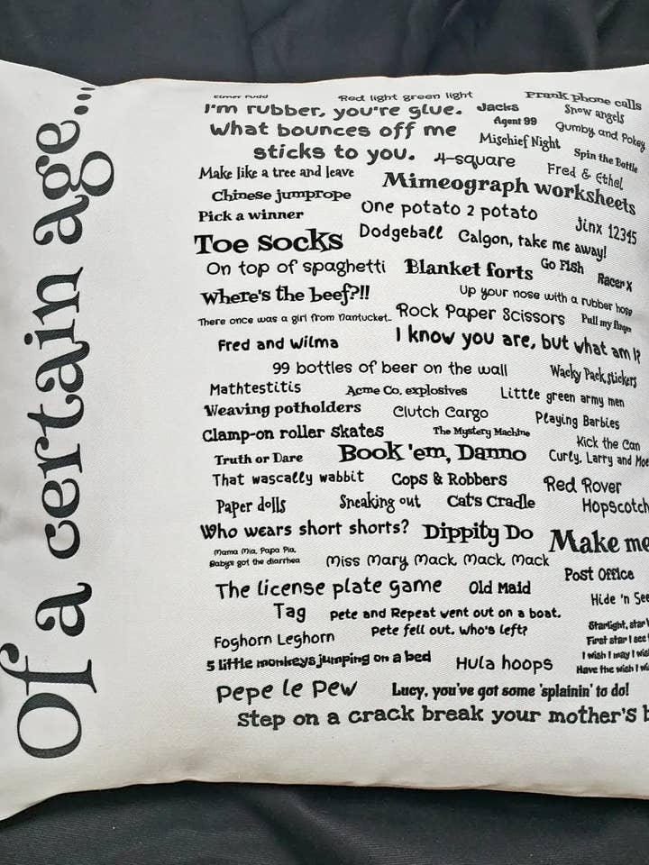 Of a Certain Age... Pillow for wholesale by TownieSwag