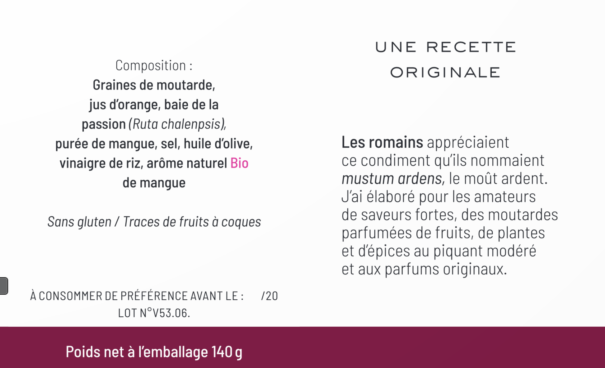 The Popote - Wholesale Mustard - "Mango" Mustard, Mango and Passion Berry2