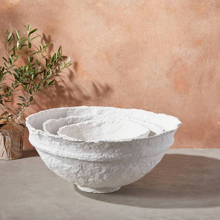 Be Home - Wholesale Bowl - Koi Paper Bowls Set of 3, White1