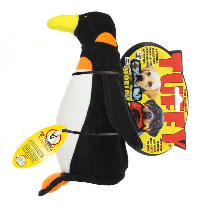 Tuffy Dog Toys - VIP Products - Vente Jouet couineur – chien - Jouet pour chien Tuffy Zoo Pingouin, durable, résistant et grinçant