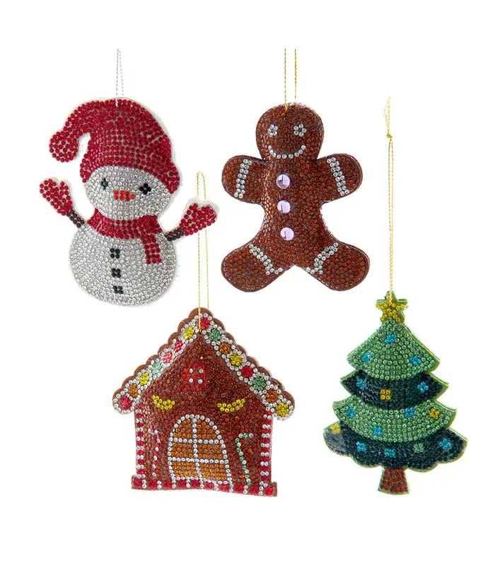 Kurt S. Adler, Inc. - Wholesale Ornament - 3" Bedazzled Christmas Ornament 4 Assorted0