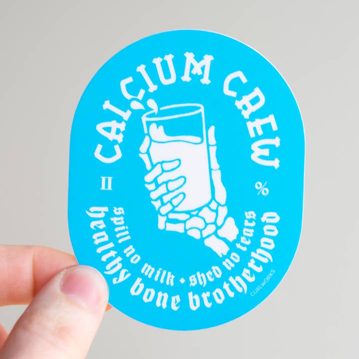 Calcium Crew - 3" Vinyl Sticker for wholesale by Curlworks