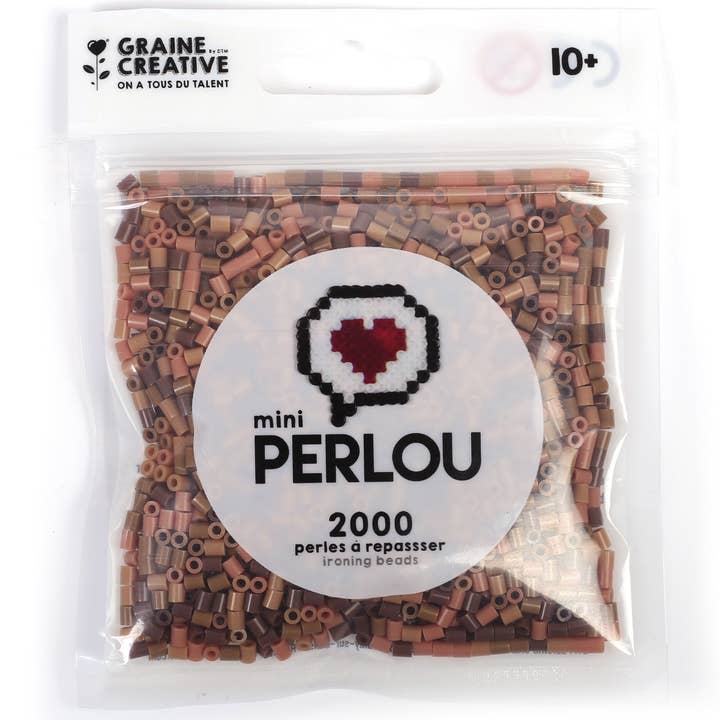 Graine Créative - Wholesale Craft Supplies - MINI PERLOU BAG OF 4 COLORS BROWN