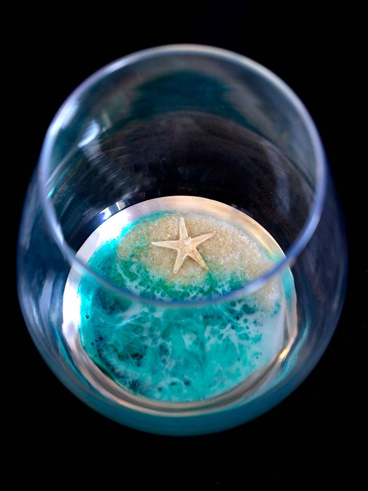 Ocean Resin Stemless Wine Glass for wholesale by Wave Makers