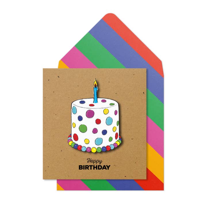 Tache – wholesale Birthday card – Spotty Birthday Cake0