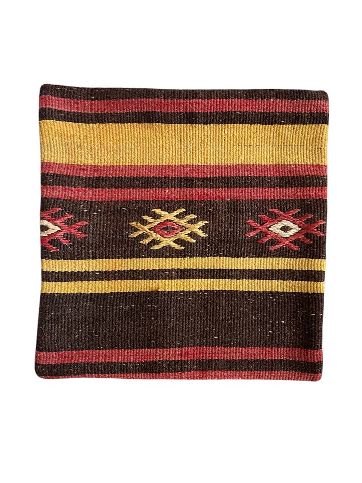 VINTAGE KILIM KISSENBEZUG RUSTIKAL WOLLE UND BAUMWOLLE für den Großhandel von Cristina Cisneros