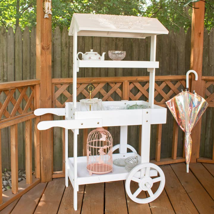 Sunnydaze Decor - Wholesale Planter Box - Country Market Flower Stand Raised Garden Bed - White