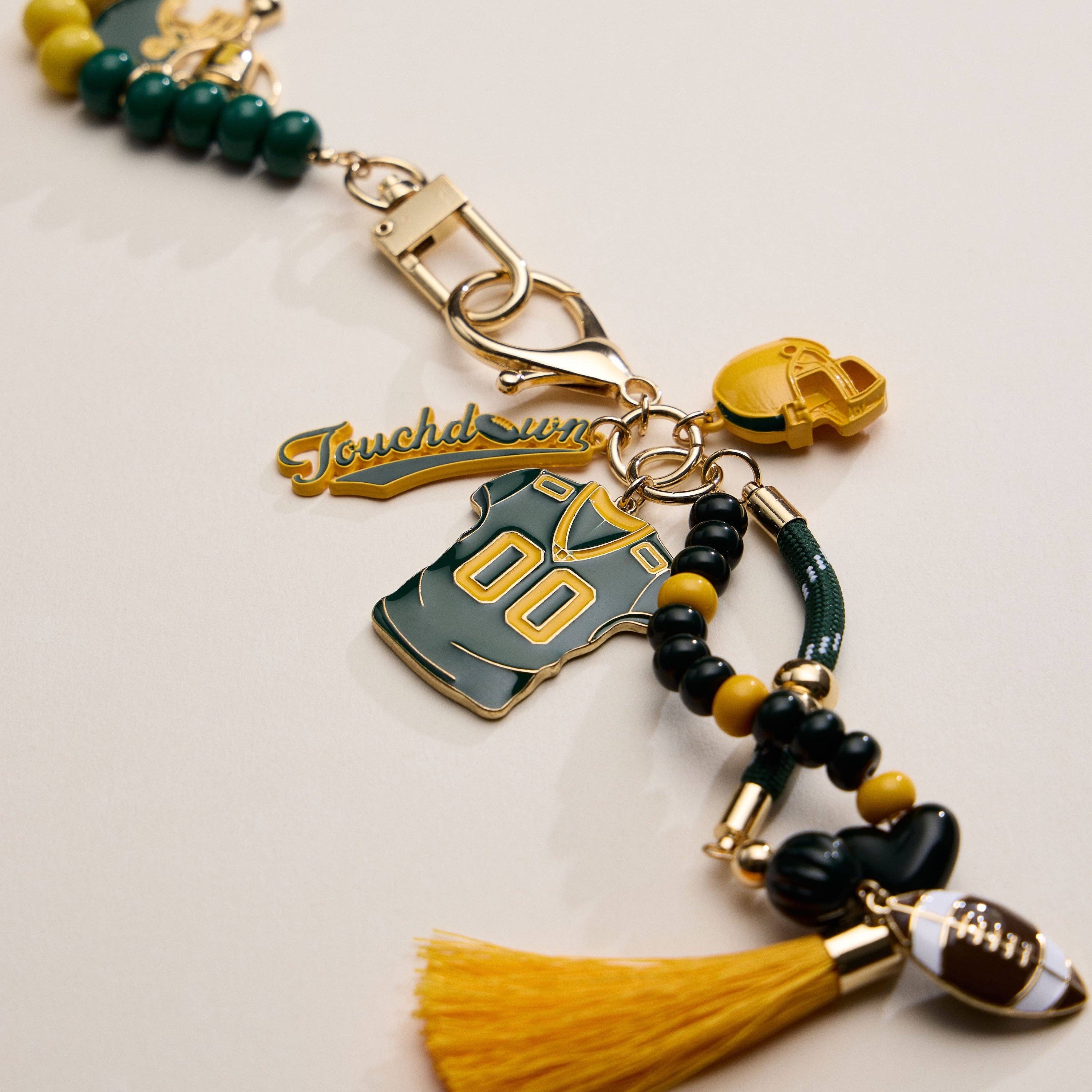 Lilla Haven - Wholesale Keychain - Women's - Gameday Football Keychain – Football Jersey, Helmet, Touchdown Charm & Tassel Bag Accessory44