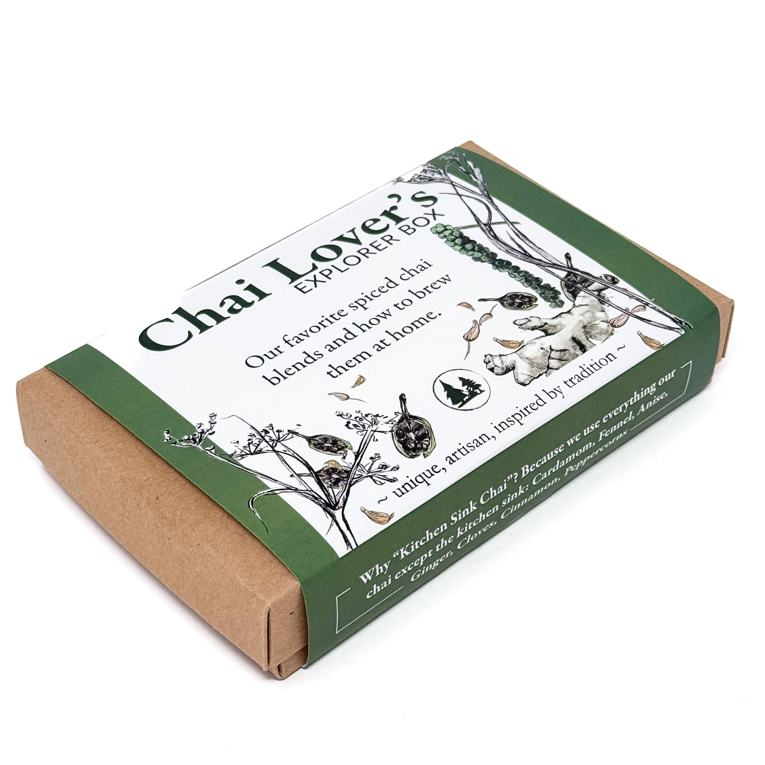 Little Woods Herbal - Vente Kit de fabrication de boisson - Coffret Explorateur Amoureux de Chai1