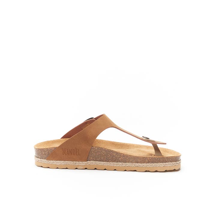 Mandél - Wholesale Flip Flops - Women's - Brown thong sandal - Art.MD21492