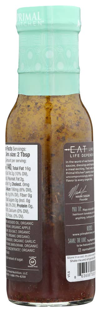KeHE Distributors, LLC - Wholesale Salad Dressing - Primal Kitchen Dressing Greek Vinaigrette 8 oz3