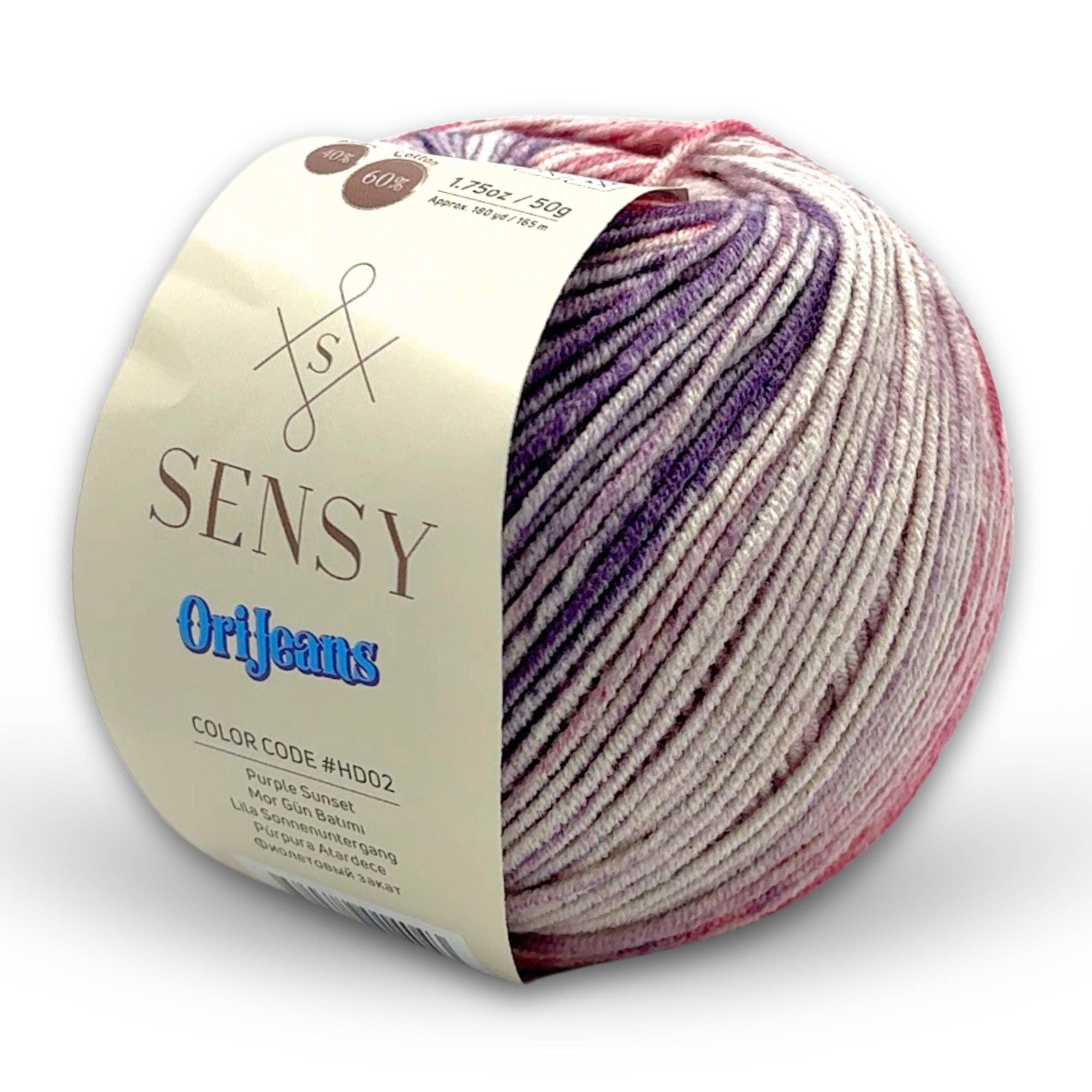Sensy - Wholesale Yarn - Sensy OriJeans Yarn, 1.75 oz, 180 yards, Gauge 2 Fine16