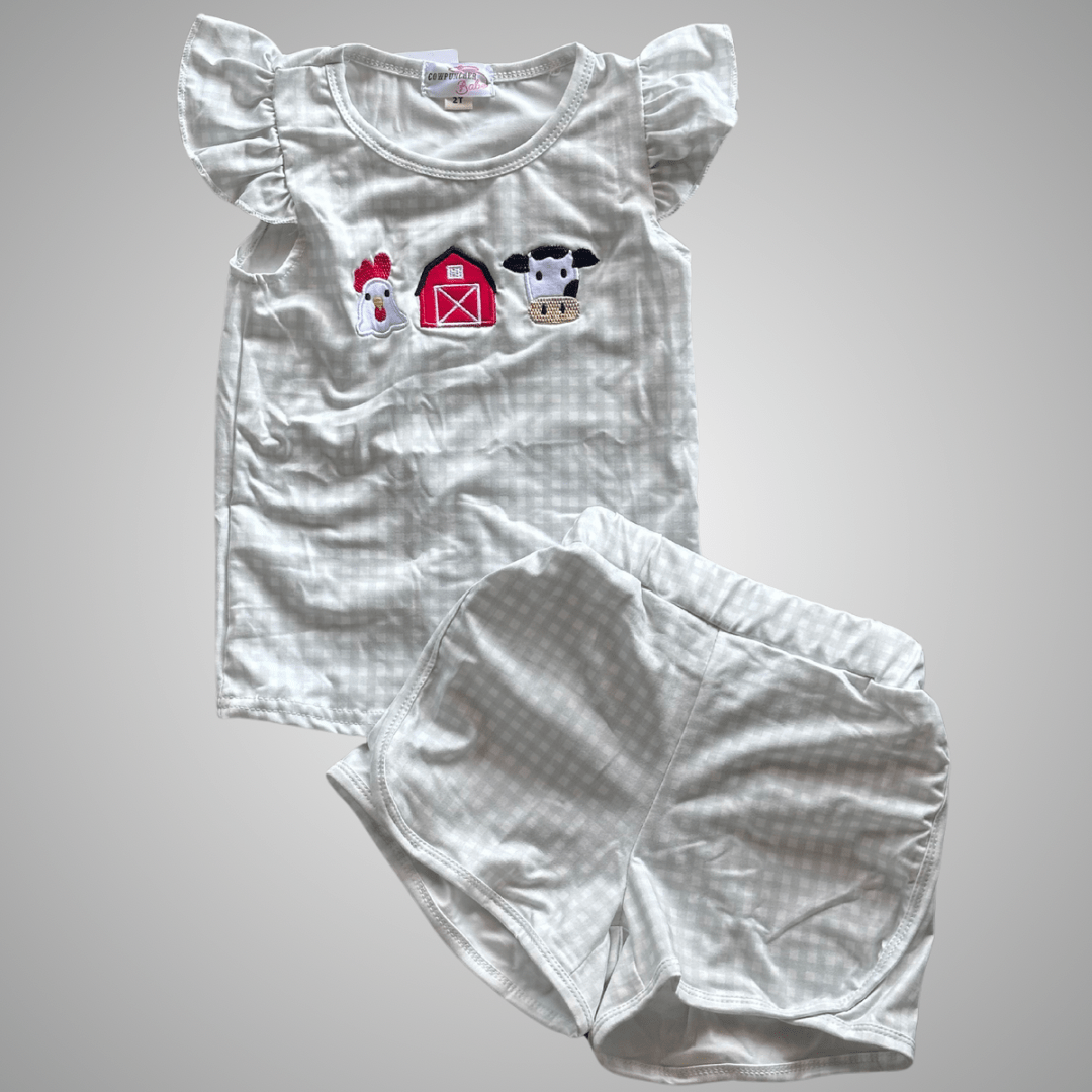 Cowpuncher Babe - Wholesale Top & Short Set - Kids - RAISED ON A FARM-GIRL2