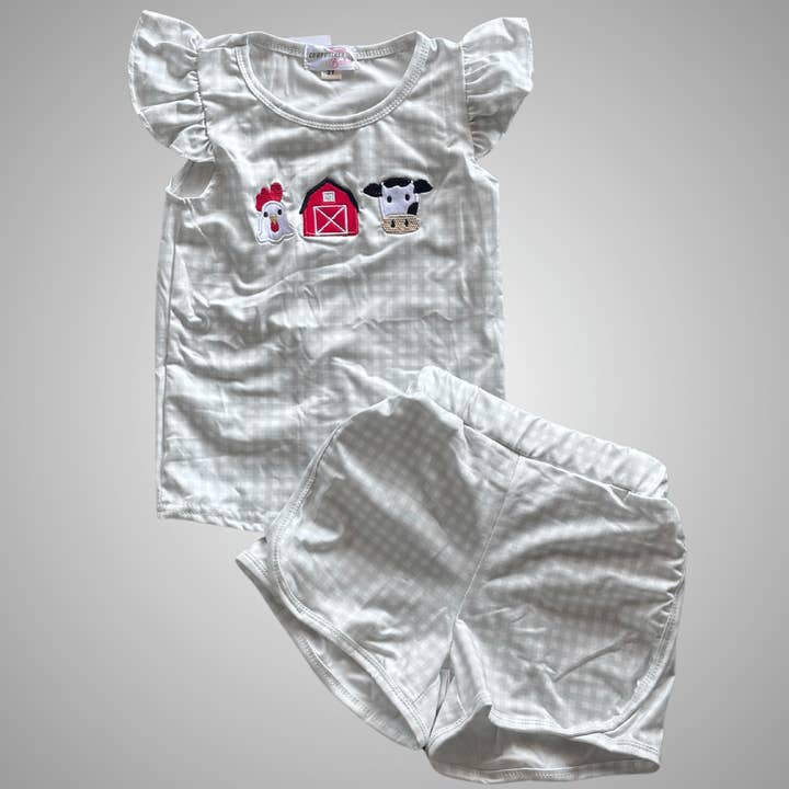 Cowpuncher Babe - Wholesale Top & Short Set - Kids - RAISED ON A FARM-GIRL2