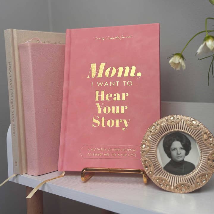 Hear Your Story - Wholesale Journal/Diary - Mom, I Want to Hear Your Story Heirloom Rose Leather Cover Version3