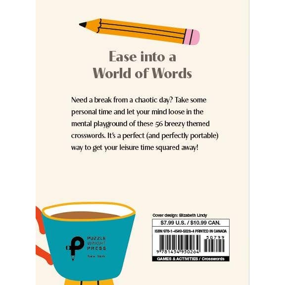 Hachette Book Group - Wholesale Coloring & Activity Book - Adult - Pause for Puzzles:Easy Crosswords by Juliana Tringali Golden1