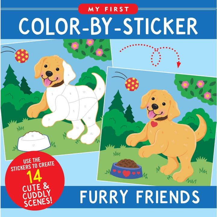 Peter Pauper Press - Wholesale Sticker - Kids & Baby - My First Color-by-Sticker Book -- Furry Friends