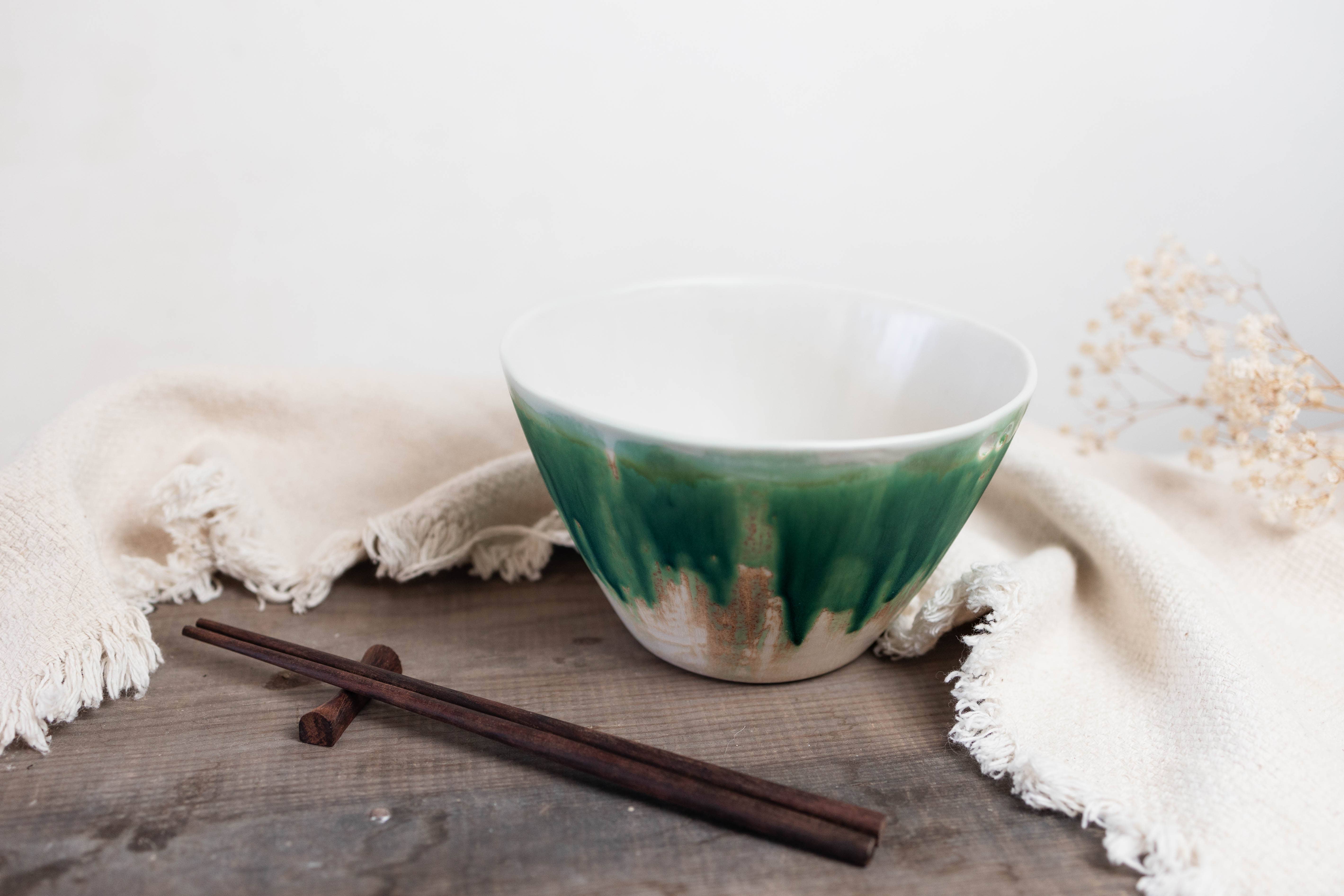 Niik Creative Co. - Wholesale Decoratief bord/schotel/kom - Deep Forest Ramen eetstokjeskom6