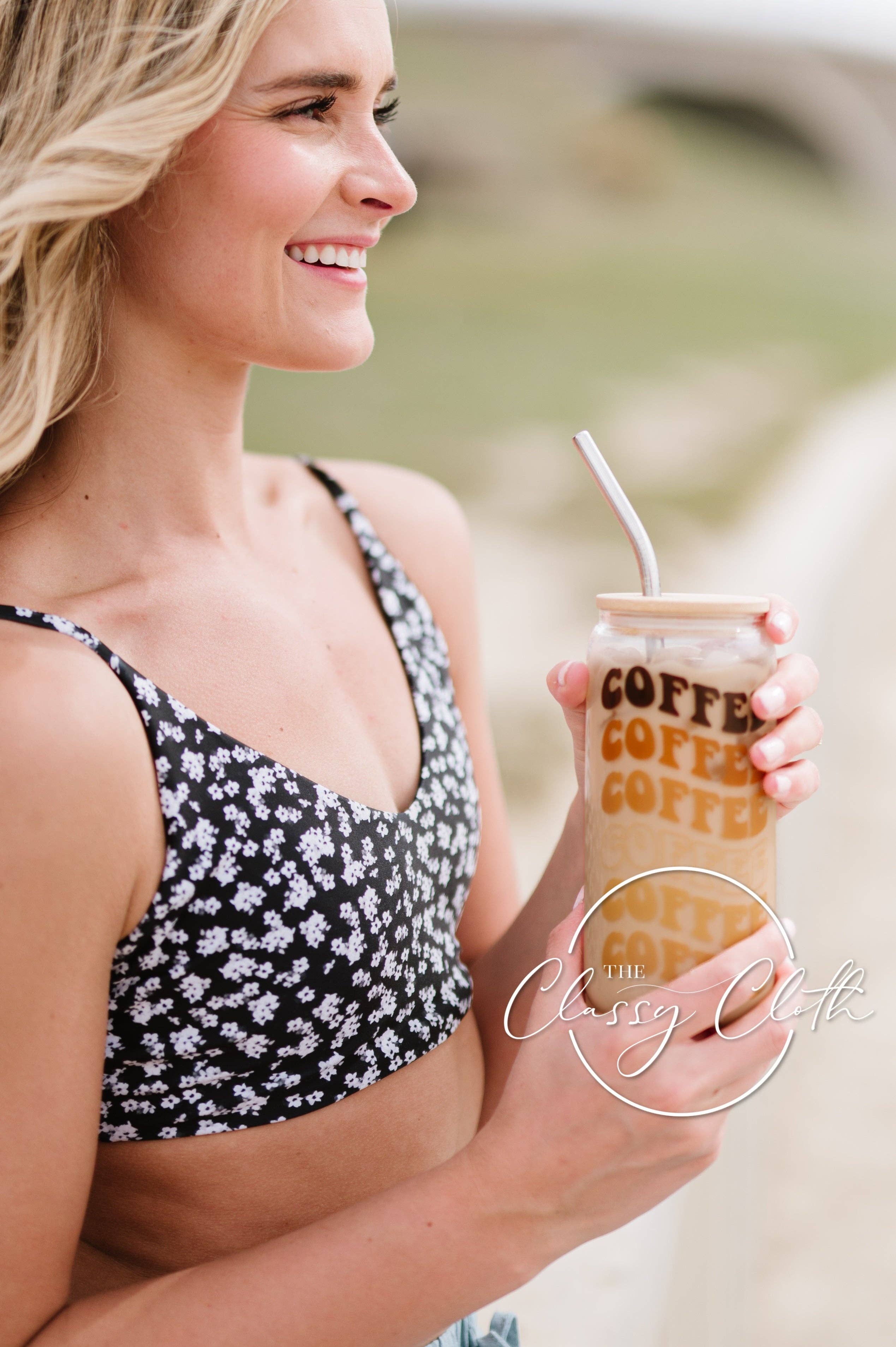 The Classy Cloth WS – wholesale Drinking glass/cup – Glass Cold Coffee Tumbler - RTS5