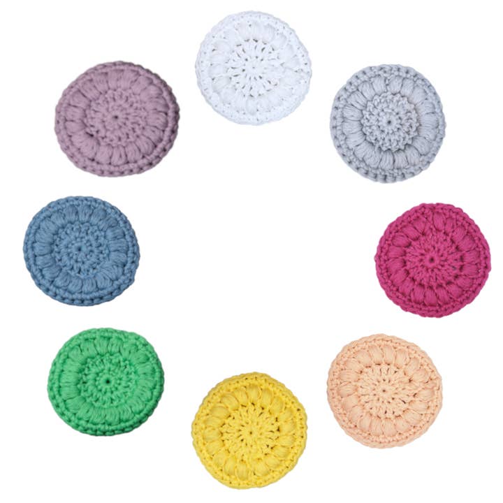 Reusable Cotton Face Scrubbies for wholesale by Double Bug Stitchery