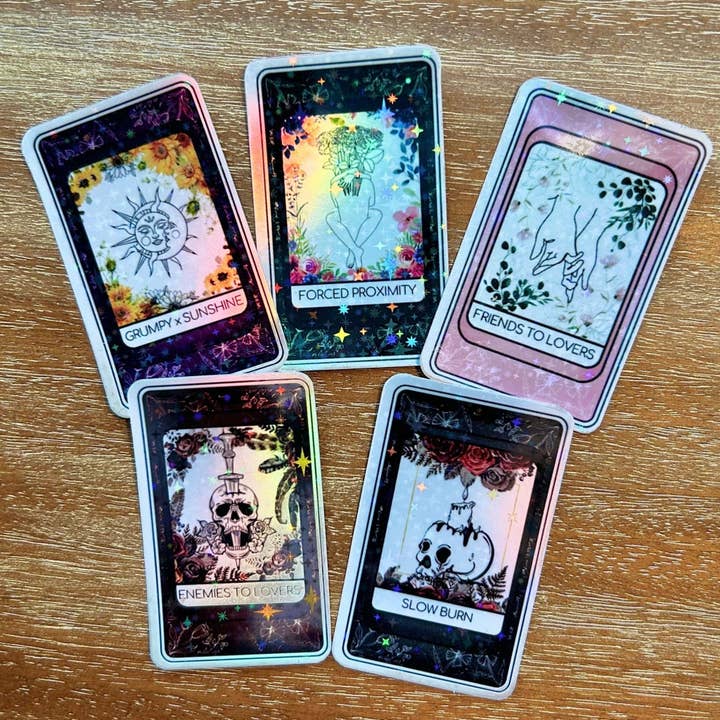 Lot d'autocollants Tropes pour livre de cartes de tarot pour la vente par Awfullynerdy.co