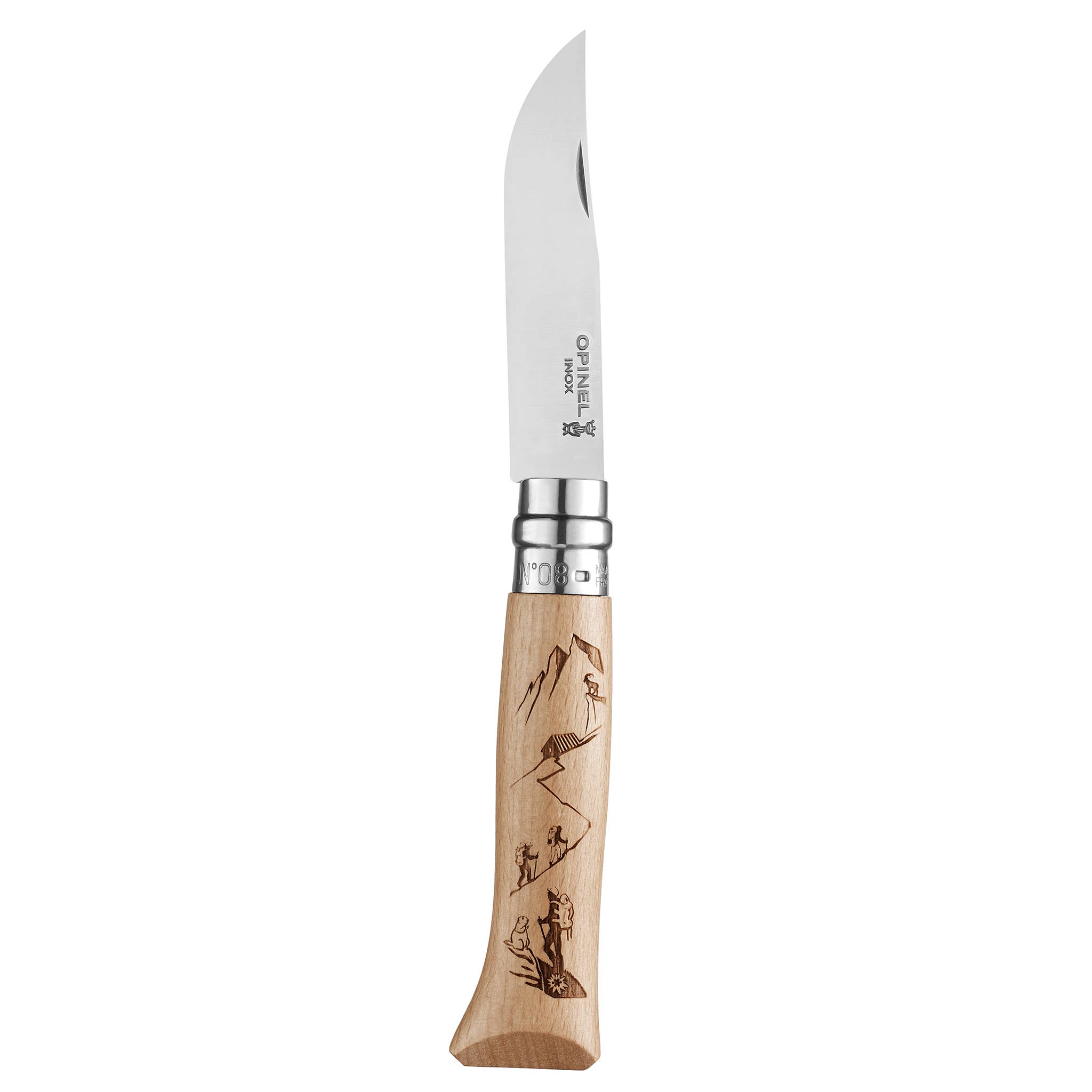 Opinel - Vente Couteau de poche/étui - Couteau pliant Alpine Adventures No.086