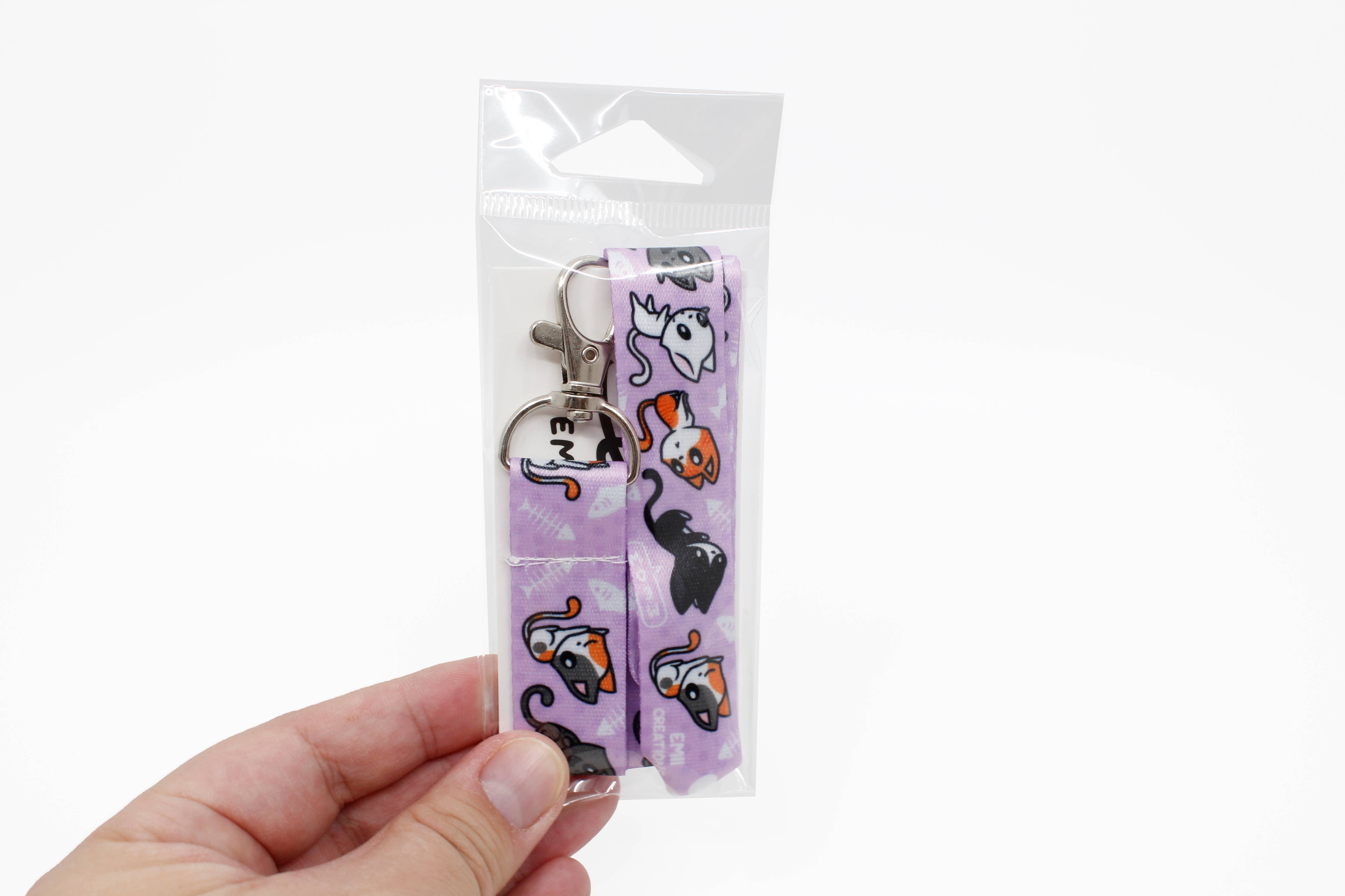 Emii Creations - Wholesale Lanyard - Unisex - Cat Pattern Lanyard Key & ID Holder1