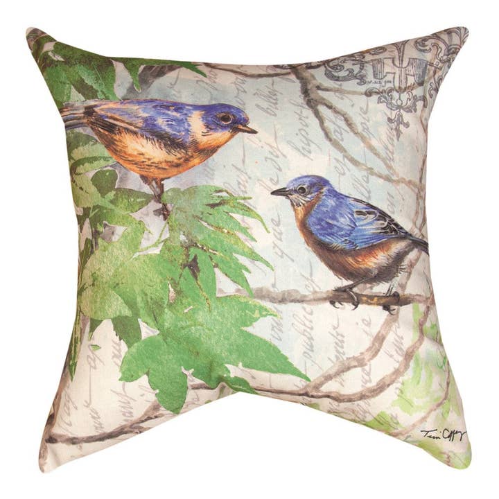 Bird & Foliage Blue 18 Climaweave Pw for wholesale by Manual Woodworkers and Weavers, Inc.