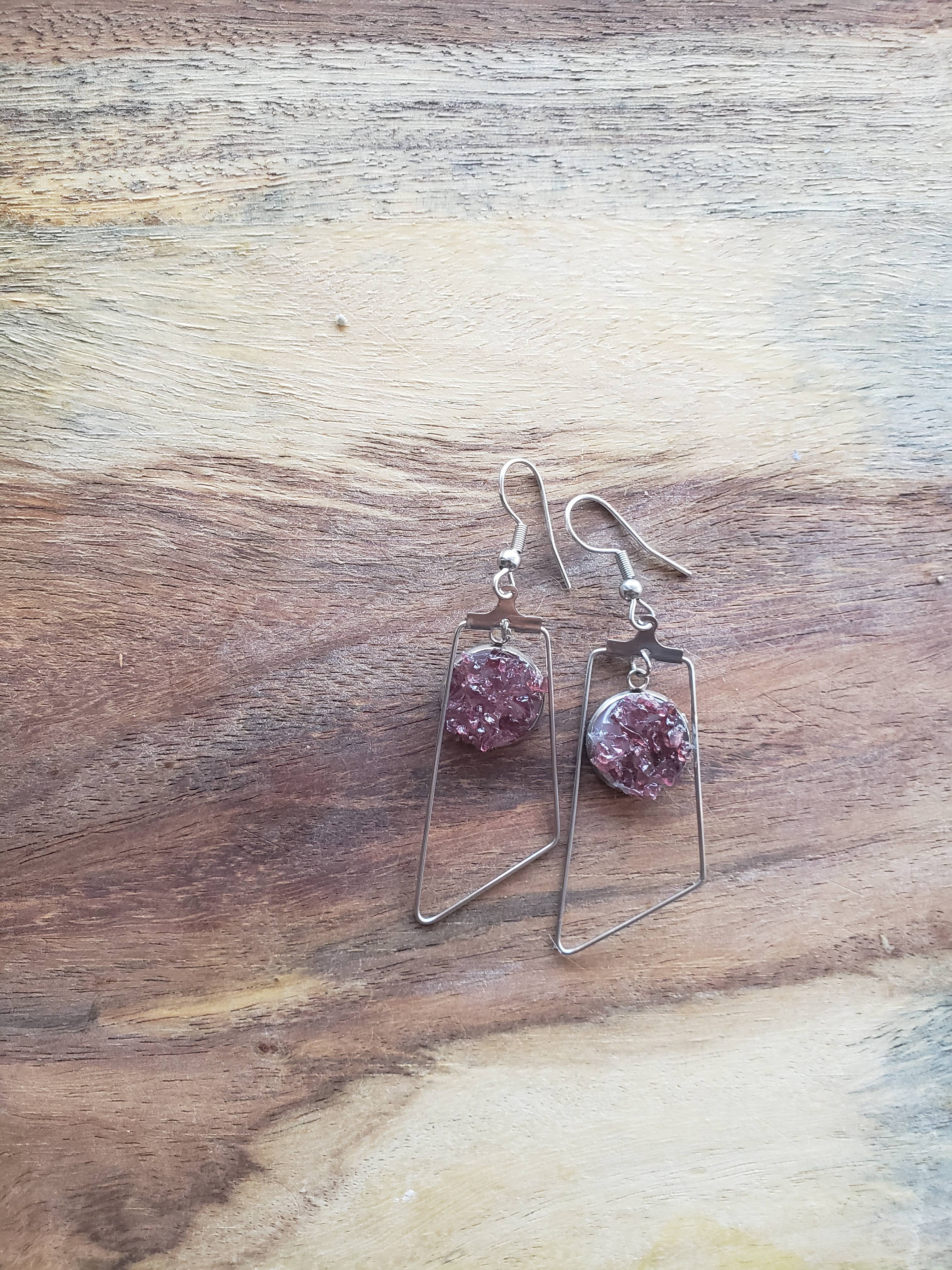 Moon studio jewelry - Wholesale Dangle Earrings - Dangle raw stone earrings23