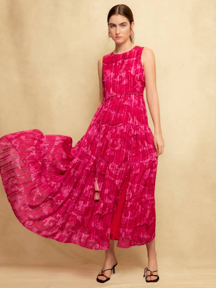 Allegra printed long dress for wholesale by NIZA