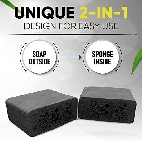 Innovarix - Wholesale Body Scrub/Exfoliant - Soap Sponge/Scrubber - Charcoal 4.2 Oz.6