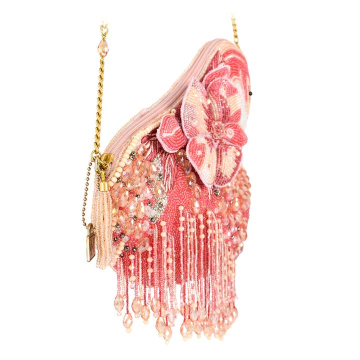 Mary Frances Accessories - Vente Sac à bandoulière – femme - Un sac à main bandoulière perlé flamant rose A Leg to Stand On