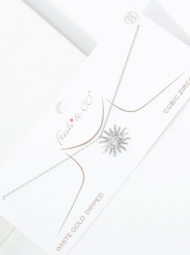 OHBOOBA DESIGN - Wholesale Pendant/Charm Necklace - Gold Cubic Sunburst Necklace3