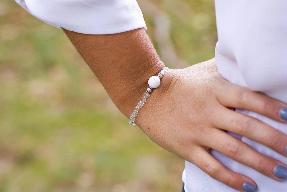 Mindful Intentions® - Wholesale Beaded Bracelet - Rainbow Moonstone Bracelet- For New Beginnings & Feminine Energy7