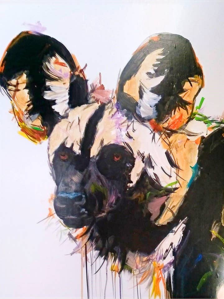 PAINTED DOG 12 por atacado de Curated Art