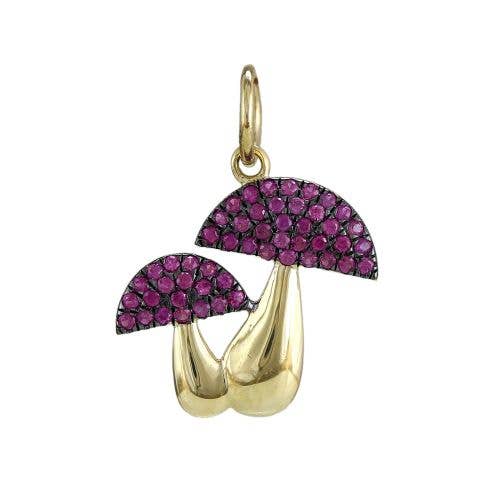 Jewels of Mewar – wholesale Individuell berlock/hänge – Rosa safir svamp hänge