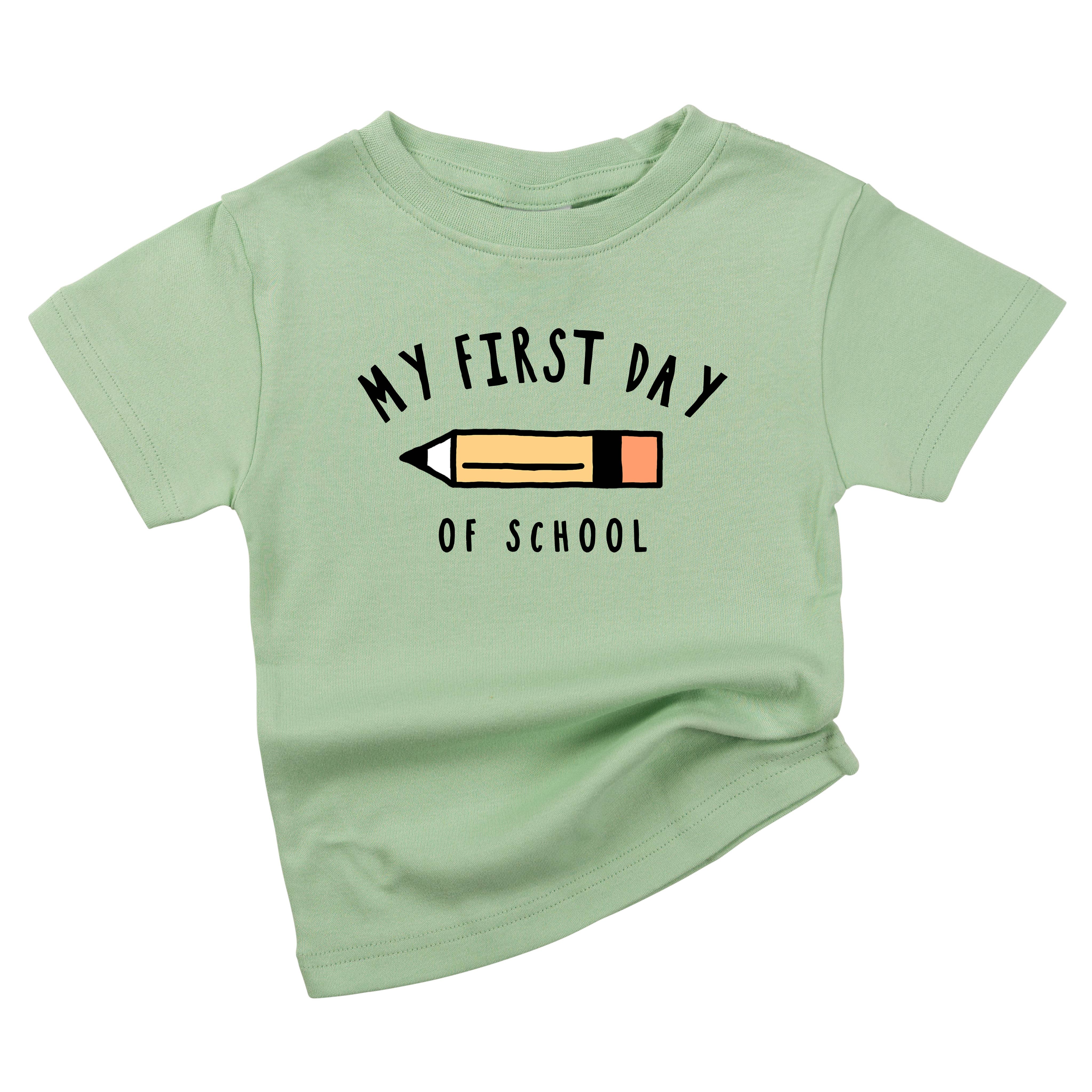 Spunky Stork - Wholesale Screen Printed T-Shirt - Kids - My First Day Back to School Boys Girls Organic Kids Shirt1