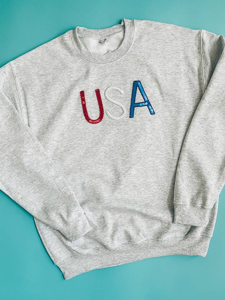 Camisola cinza USA lantejoulas por atacado de Locale